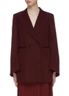 AKIRA NAKA Flared sleeve double breasted wool-silk blazer