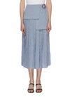 VICTORIA VICTORIA BECKHAM Belted layered pleated skirt