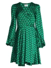 MILLY Siena Dotted Wrap Dress