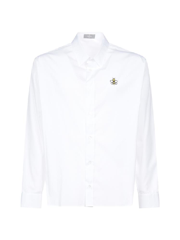 Dior Homme X Kaws Bee Patch Shirt In White | ModeSens