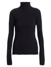Helmut Lang Women's Neon Ribbed Mockneck Sweater In Black
