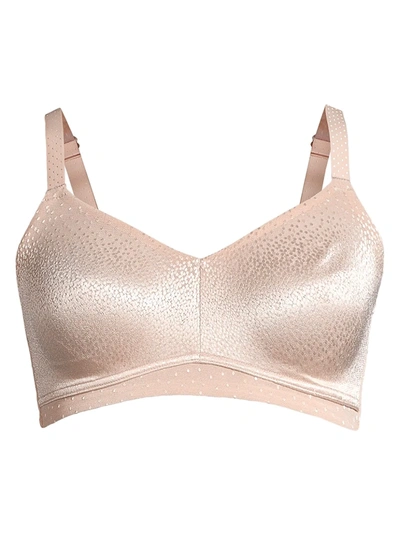 Wacoal Back Appeal Wirefree Jacquard Lace Bra In Rose Dust