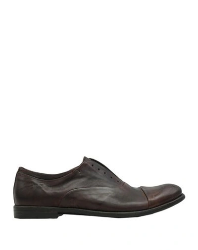 Pawelk's Laced Shoes In Dark Brown