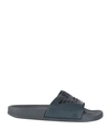 Emporio Armani Sandals In Steel Grey