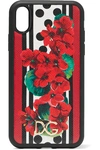 DOLCE & GABBANA PRINTED TEXTURED-LEATHER IPHONE XR CASE