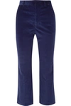 ALTUZARRA ADLER CROPPED COTTON-BLEND CORDUROY STRAIGHT-LEG PANTS