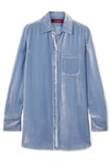 SIES MARJAN SANDER SILK AND COTTON-BLEND CORDUROY SHIRT