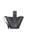 Carolina Santo Domingo Women's Mini Amphora Leather Bucket Bag In Black Rust