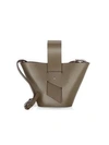 Carolina Santo Domingo Mini Amphora Leather Bucket Bag In Truffle