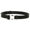 PRADA PRADA LOGO ENGRAVED CLASP BUCKLE BELT