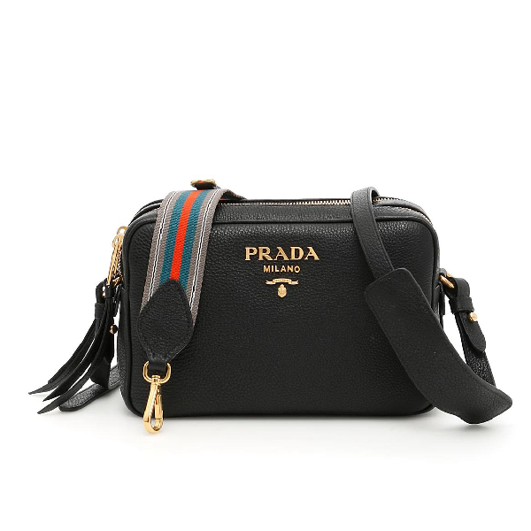 prada logo lettering shoulder bag