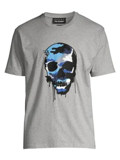 The Kooples Skull Graphic Print T-shirt In Grey