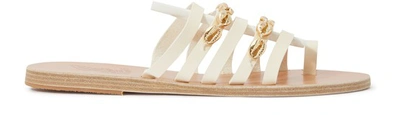 Ancient Greek Sandals Niki Gold Sandals In Off White