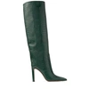 Jimmy Choo Mavis 85 Crocodile-effect Leather Boots In Dark Green