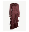 ZIMMERMANN ESPIONAGE TIERED SILK MIDI DRESS