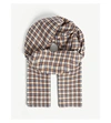 SAMSOE & SAMSOE ACCO CHECKED WOOL AND CASHMERE SCARF