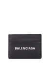 BALENCIAGA BALENCIAGA BLACK EVERYDAY CARD HOLDER,11007319