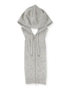 Veronica Beard Cashmere Hoodie Zip-front Dickey In Gray