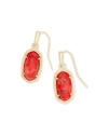 Kendra Scott Lee Earrings In 14k Plated Brass In Gold/red Magnesite