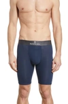 Tommy John Second Skin Gunmetal Waistband Boxer Briefs In Dress Blues
