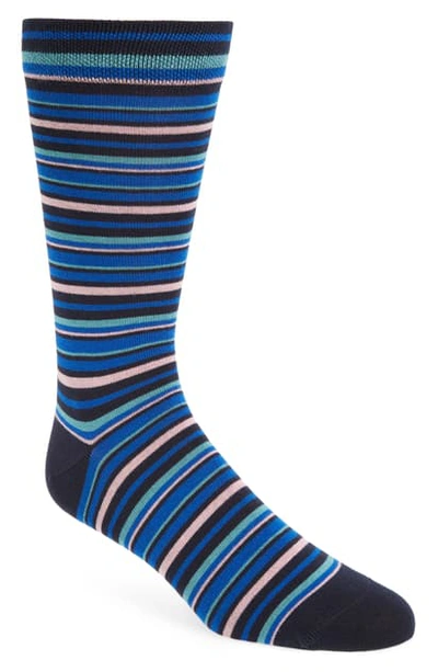 Ted Baker Stripe Socks In Blue