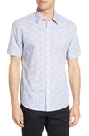 ZACHARY PRELL WILKINS REGULAR FIT FLORAL SHORT SLEEVE BUTTON-UP SHIRT,N19S012PS