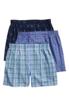 POLO RALPH LAUREN 3-PACK WOVEN BOXERS,RCWBH38RS