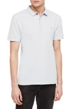 Allsaints Brace Slim Fit Solid Polo In Sol Blue