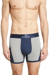Tommy John Second Skin Wave Colorblock Trunks In Griffin/ Dress Blues