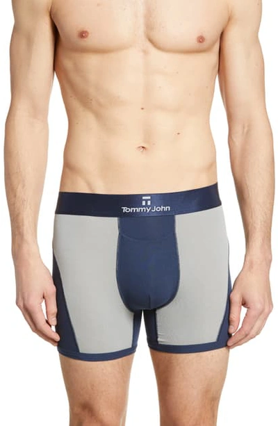 Tommy John Second Skin Wave Colorblock Trunks In Griffin/ Dress Blues