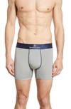 Tommy John Second Skin Contrast Stitch Trunks In Griffin/ Dress Blues