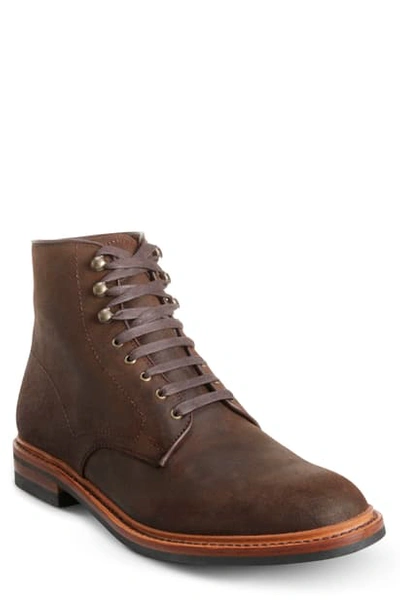 Allen Edmonds Higgins Mill Plain Toe Boot In Brown/ Brown Leather