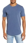 Goodlife Sun Faded Cotton Slub T-shirt In Ocean Blue