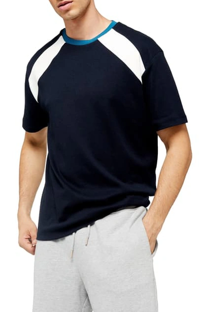 Topman Ethan Classic Fit T-shirt In Navy Multi