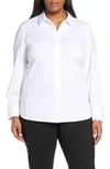Lafayette 148 Pandita Chain Trim Blouse In White