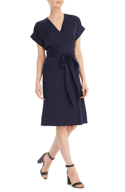 J crew short sleeve wrap dress best sale