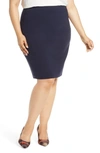 Vince Camuto Ponte Knit Skirt In Classic Navy