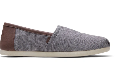 Toms Vegan Frostgraue Chambray Classic Alpargatas Fur Herren - Grösse Eu 44.5 Espadrilles Grey