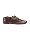 GUCCI BROWN JORDAAN LEATHER LOAFERS,406994BLM0012156649