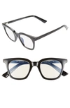 The Book Club The Snatcher In Black Tie Cat-eye Reading Glasses In Black Marker