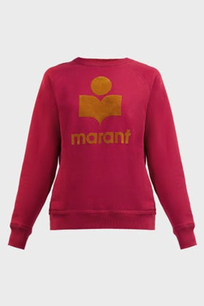 Isabel Marant Étoile Milly Logo-print Jumper, Fr34 In Fuchsia