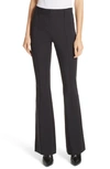 Veronica Beard Hibiscus Black Stretch-twill Trousers In Black