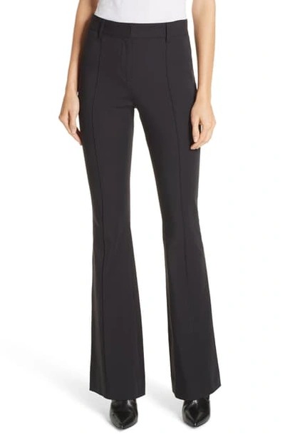 Veronica Beard Hibiscus Black Stretch-twill Trousers