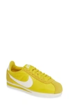 Nike Classic Cortez Sneaker In Bright Citron/ Sail/ White