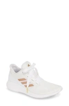 Adidas Originals Women's Edge Lux Knit Low-top Sneakers In White/ Copper/ Crystal White