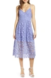 Astr Lace Midi Dress In Lavender