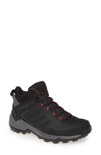 Adidas Originals Terrex Eastrail Gore-tex Waterproof Hiking Boot In Carbon/ Black/ Active Pink