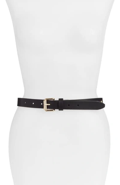 Rebecca Minkoff Dome Stud Leather Belt In Black