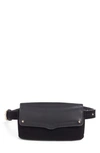 REBECCA MINKOFF MAYA LEATHER & SUEDE BELT BAG,RM100427