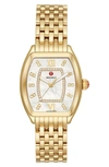 Michele Relevé Two-tone Diamond Dial Watch Head & Interchangeable Bracelet, 31mm X 32mm In Gold/ Silver/ Gold